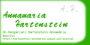 annamaria hartenstein business card